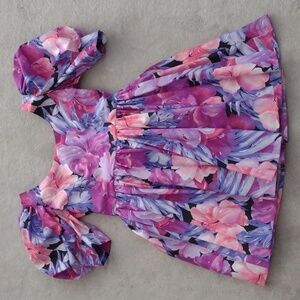 Vintage prom dress 30 38 floral print